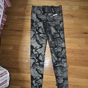 Terez Metallic Striped Leggings